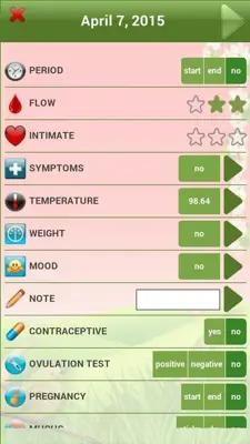 Ovulation and Period Calendar android App screenshot 2